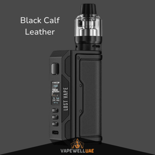 Lost Vape Thelema Quest 200W Box Mod - Black Calf Leather